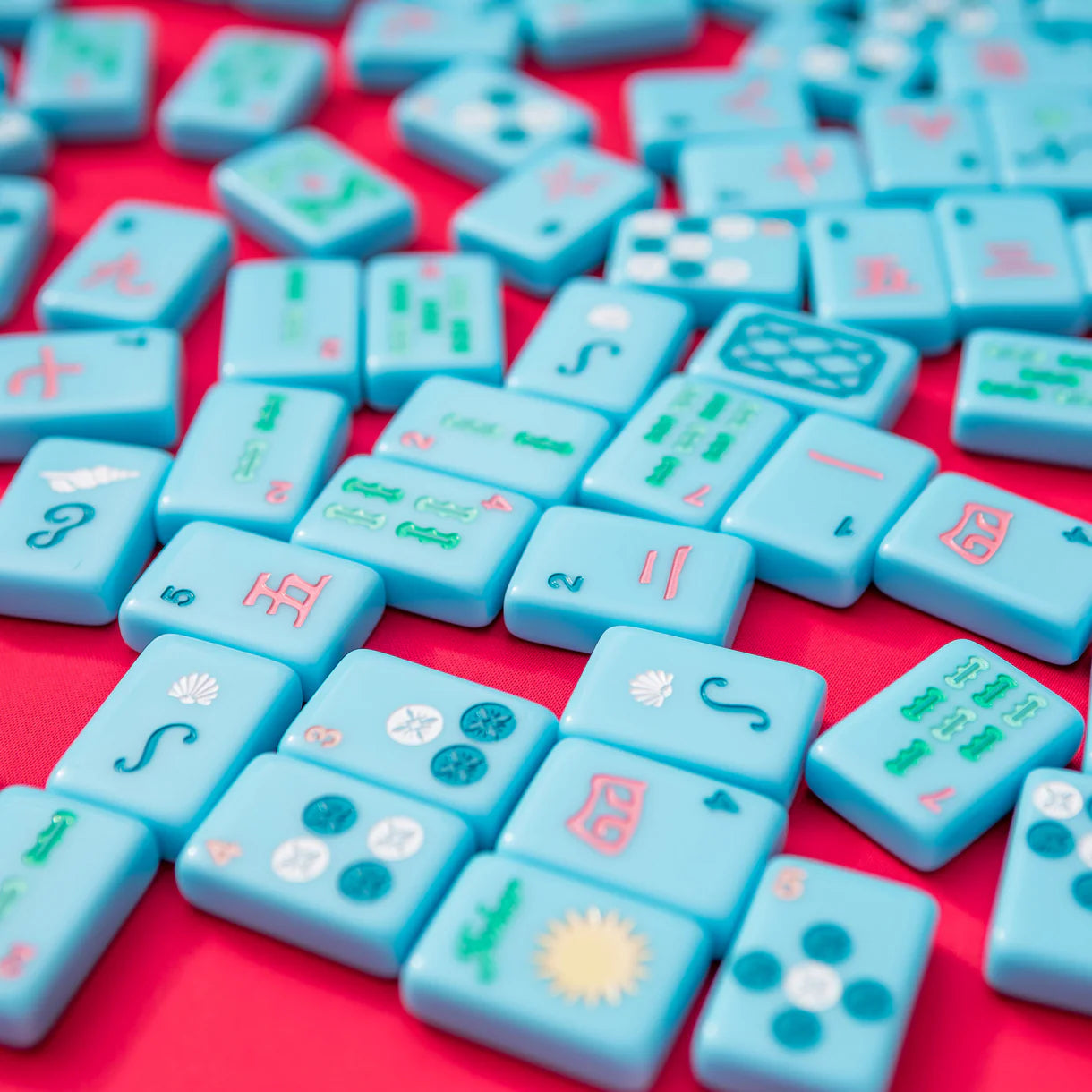 The Mahjong House - Island Tiles in Blue