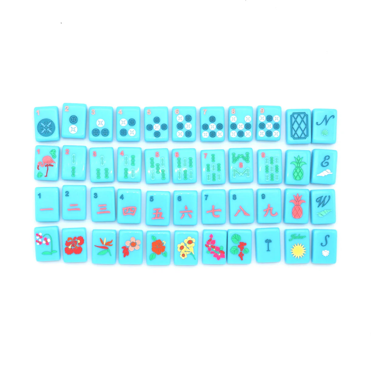 The Mahjong House - Island Tiles in Blue