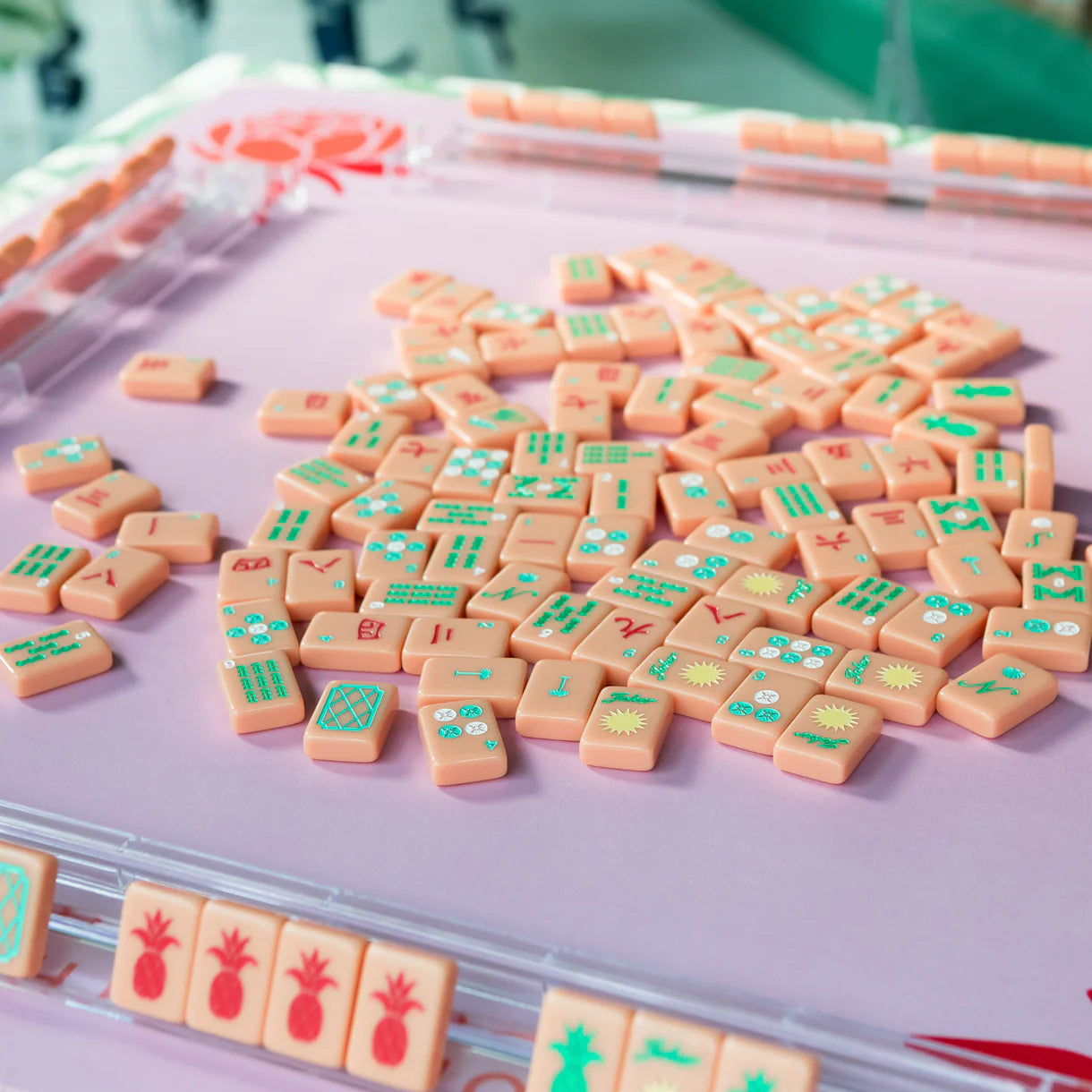 The Mahjong House - Island Tiles in Salmon