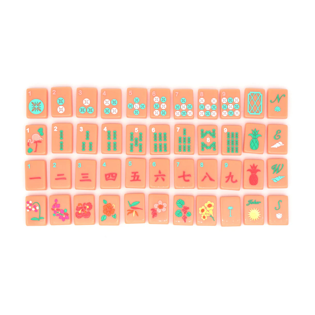 The Mahjong House - Island Tiles in Salmon