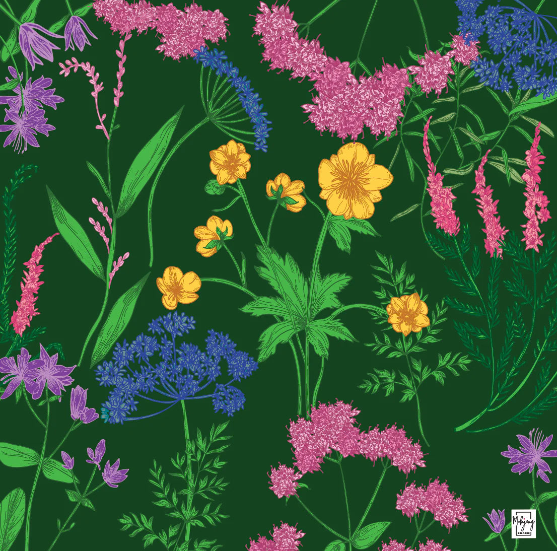 Bespoke Mahjong - Garden Glow Mat in Emerald Green