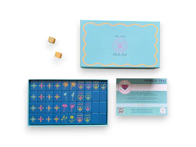 Peace Love & Mahjong - Tiles - OG Totally Teal