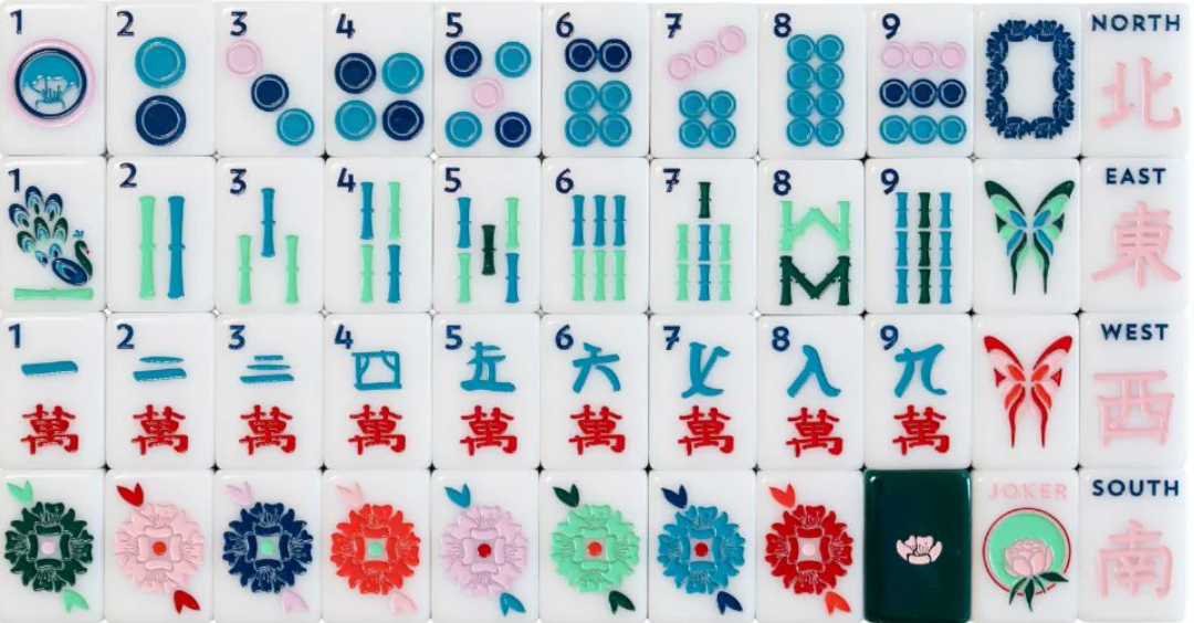 The Mahjong House - Green & White House Tiles