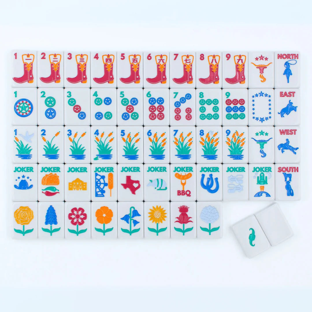 My Fair Mahjong -The Texas Series Tiles in Mesquite White